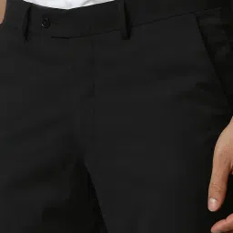 Van Heusen black Solid Trousers image 4