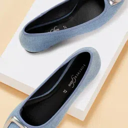 Forever Glam by Pantaloons Women's Blue Flat Ballets-picture-21