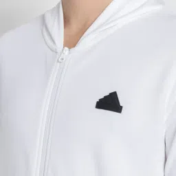 Adidas White M FI 3S FZ Hooded Jacket image 4