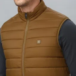 Van Heusen Khaki Regular Fit Bomber Jacket image 4
