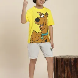 Kidsville Scooby Doo Printed Yellow Relaxed Fit T-Shirt For Boys image 4
