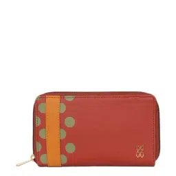 Baggit Red Printed Zip Around Wallet for Women-picture-20