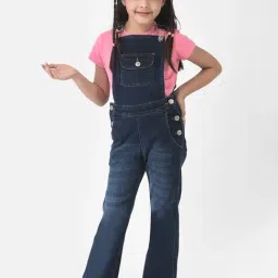 Crimsoune Club Kids Navy Bootcut Fit Dungaree-image-93