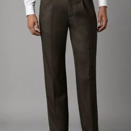 Louis Philippe Brown Regular Fit Texture Trousers-picture-17