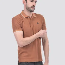 Numero Uno Nutshell Cotton Regular Fit Striped Polo T-Shirt image 4