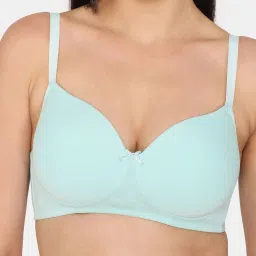 Zivame Sky Blue Full Coverage Wireless Bra image 4
