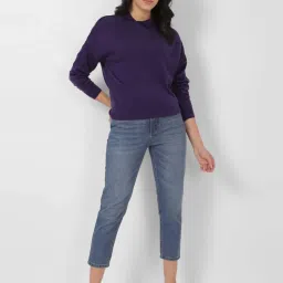 Van Heusen Purple Regular Fit Sweater image 4