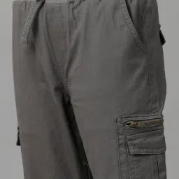 Under Fourteen Only Boys Grey Cotton Joggers image 4