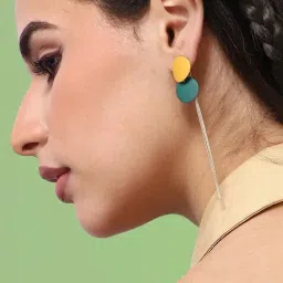 Sohi Gold Plated Party Designer Dangler Earrings image 2