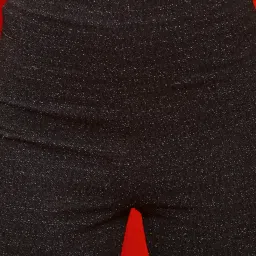 Sera Black Textured Regular Fit High Rise Trousers image 4