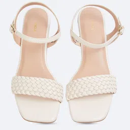 max Women PU Block Heels Square Toe Sandals image 5