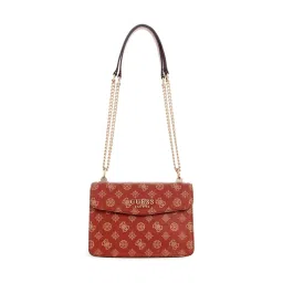 Guess Monogram Evelune Convertible Xbody Flap Bag image 4