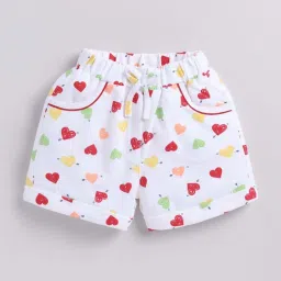 ANNIE Girls Red & White Cotton Printed Top & Short sets image 4