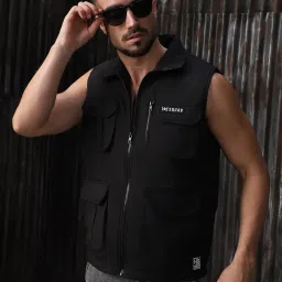 High Star Black Regular fit Print Jackets image 4