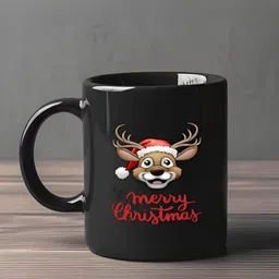 INTERNATIONAL GIFT Black Printed Ceramic Glossy Mugs Set of Cups and Mugs-picture-16