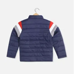 Allen Solly Boys Navy Color Block Full Sleeves Jacket image 2