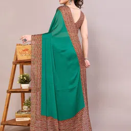 KALINI Batik Poly Chiffon Saree image 5