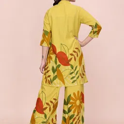 P.F. INDUSTRIES Women Floral Printed Regular Pure Cotton Kurta with Palazzos image 5