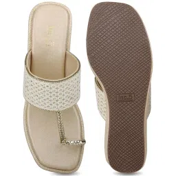Inc.5 Women's Gold Toe Ring Wedges image 4