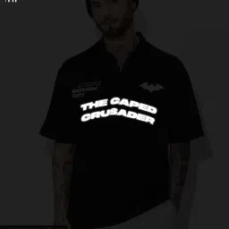 The Souled Store Black Cotton Loose Fit Print T-Shirt image 4