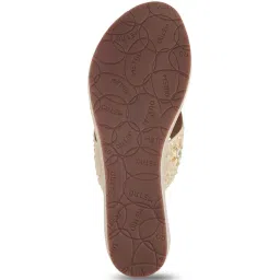 Metro Women's Gold Thong Wedges image 4