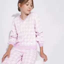 VERO MODA GIRL Kids Orchid Bloom Checks Full Sleeves Regular Top-picture-13
