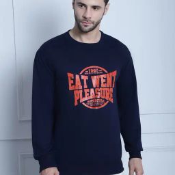 Vimal Jonney Navy Regular Fit Printed Sweatshirt-picture-38