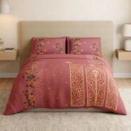 Spaces Cotton Blue Solid 180 TC Double Size Bedsheet with 2 Pillow Covers-picture-25