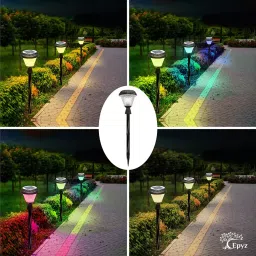 Epyz Solar Pillar & Stake Light Round Shape with 34 LEDs, 2W Solar Panel, 2000 mAh Battery image 3