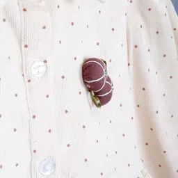 CALYX CLOTHING Embellished Print Peter Pan Collar A-Line Dress image 3