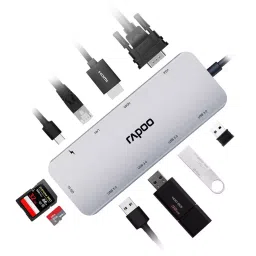 Rapoo XD200 10-in-1 Adapter, with 4K HDMI, 1080P VGA USB C Hub Adapter-picture-34