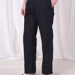 Urban Scottish Black Cotton Regular Fit Solid Pyjamas image 4