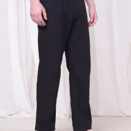 Urban Scottish Black Cotton Regular Fit Solid Pyjamas image 3