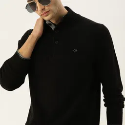 Calvin Klein Jeans Men Black Solid Pullover Sweater-picture-35