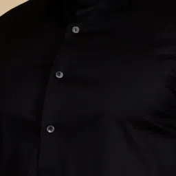 Wyre Black Cotton Slim Fit Shirt image 5