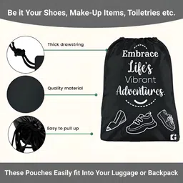 Aura Black 8 Pieces Reusable Multi-Utility Organisers image 4