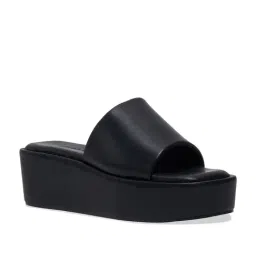 Eridani Women's Tory Black Casual Wedges-image-4