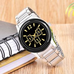 CSAMON Men Printed Dial & Bracelet Style Straps Analogue Watch B9050 BLK Milar D-picture-26