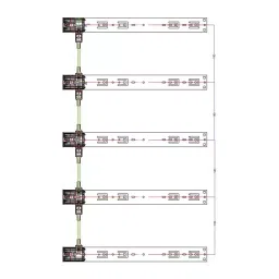 OZONE Anti-Tilt Slides Preventing Drawers Full Extension 450 mm Zinc Finish, OBBS-ILS 450MM-18” ZINC image 2
