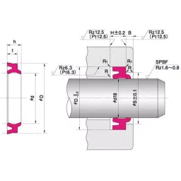 NOK 140x153 mm LBH Type Fluoro Rubber Packing (Fuso) Reciprocating Dust Seal, LBH 140 153 7 9.5 F-picture-34