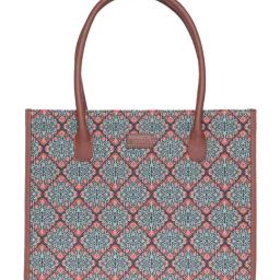 ZOUK Kolkata Nouveau Book Green Printed Tote Handbag-picture-18