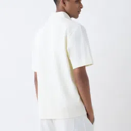 studiofit men Studiofit by Westside Off-White Relaxed-Fit Quarter Zip T-Shirt image 2