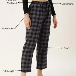 Kryptic Mustard & Grey Cotton Relaxed Fit Printed Lounge Pants - Pack of 2 image 4