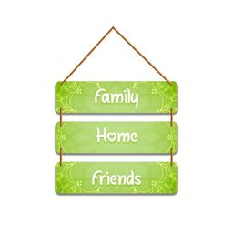 WallDaddy Green & White Printed Wooded Wall HangingDecor-picture-49