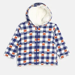 MINIKLUB Kids Navy & White Printed Full Sleeves Jacket-picture-23