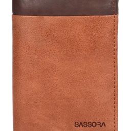 SASSORA Izan Tan & Brown Small Leather Bi-Fold Notecase for Men-picture-43