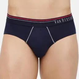 Van Heusen Regular Fit Anti Bacterial Colour Fresh Solid Briefs - Pack of 3 image 4