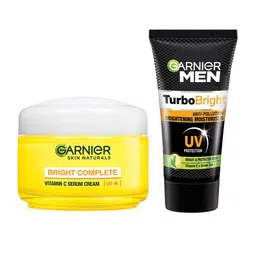 Garnier Vitamin C Serum Cream 45g & Brightening Moisturiser 40g Combo-image-9
