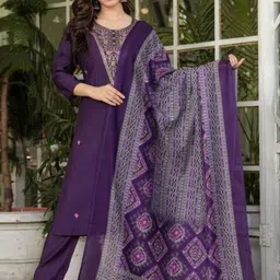 CaniBani Women Ethnic Motifs Embroidered Regular Thread Work Kurta with Trousers & With Dupatta-picture-13