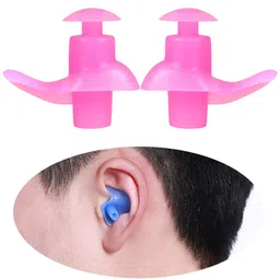 alpow Swimming Earplugs, Silicone Waterproof Swimming Diving Ear Plugs with Storage Case for Adults image 1